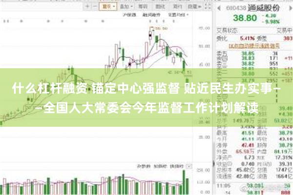 什么杠杆融资 锚定中心强监督 贴近民生办实事——全国人大常委会今年监督工作计划解读
